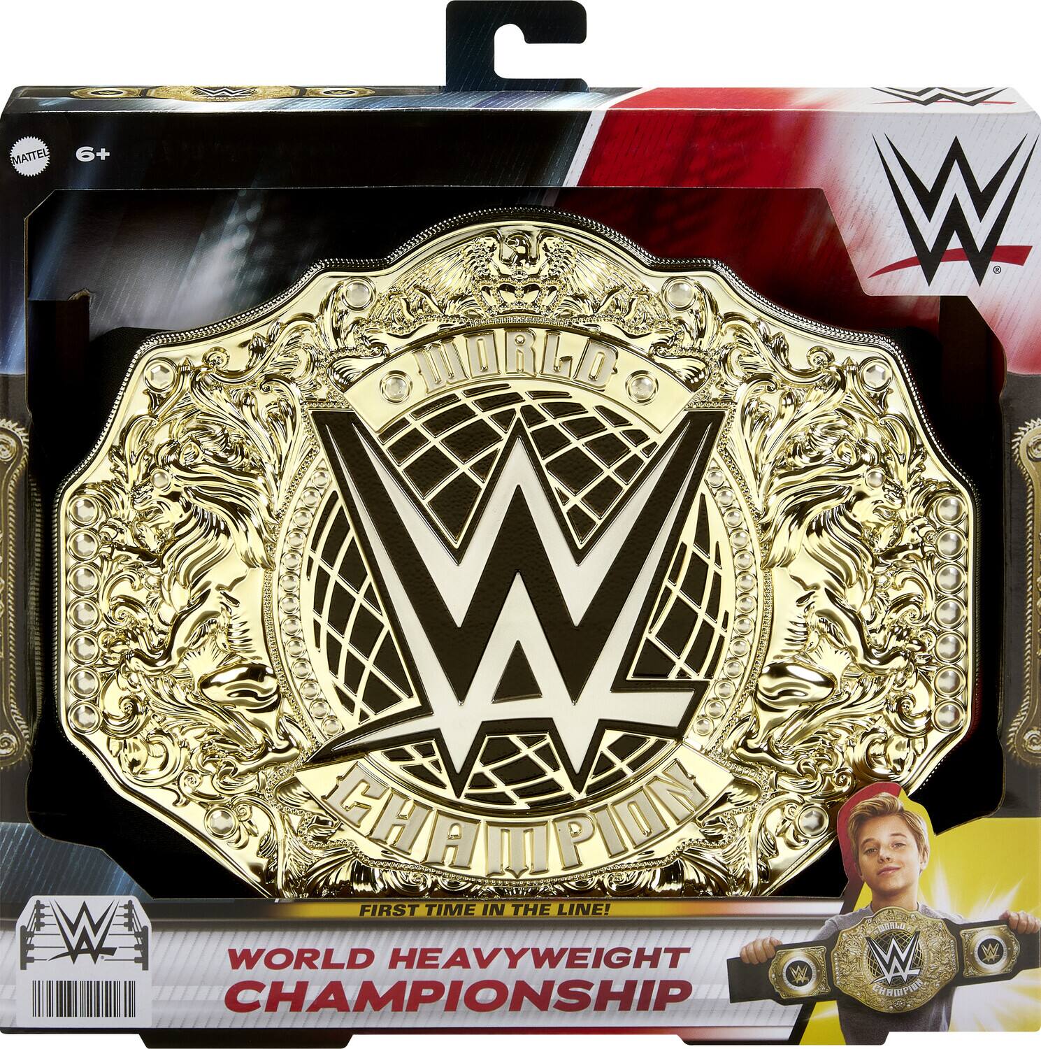 MATTEL 6+  
WORLD HEAVYWEIGHT CHAMPIONSHIP  
FIRST TIME IN THE LINE!