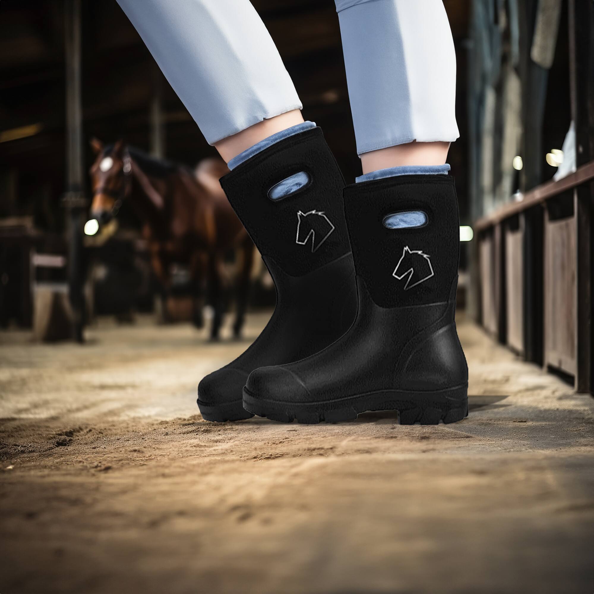 Alt View 3. Master Rancher - Master Rancher Waterproof Work Farm Boots Unisex Men's 12 Women's 14, Black - Black.