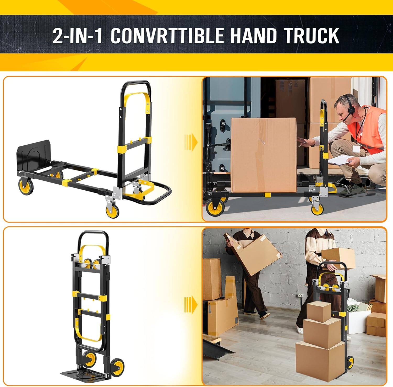2-IN-1 CONVERTIBLE HAND TRUCK