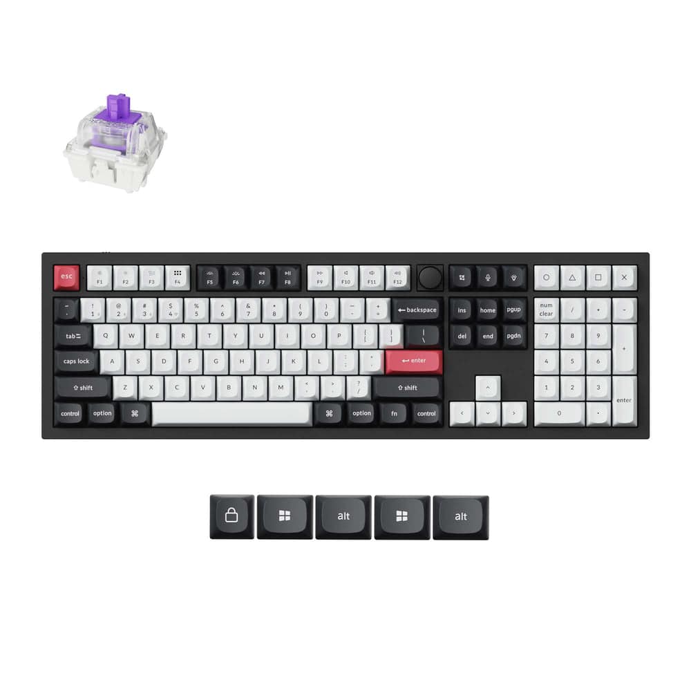 Keychron - Q6 HE QMK Wireless Custom Keyboard - Black