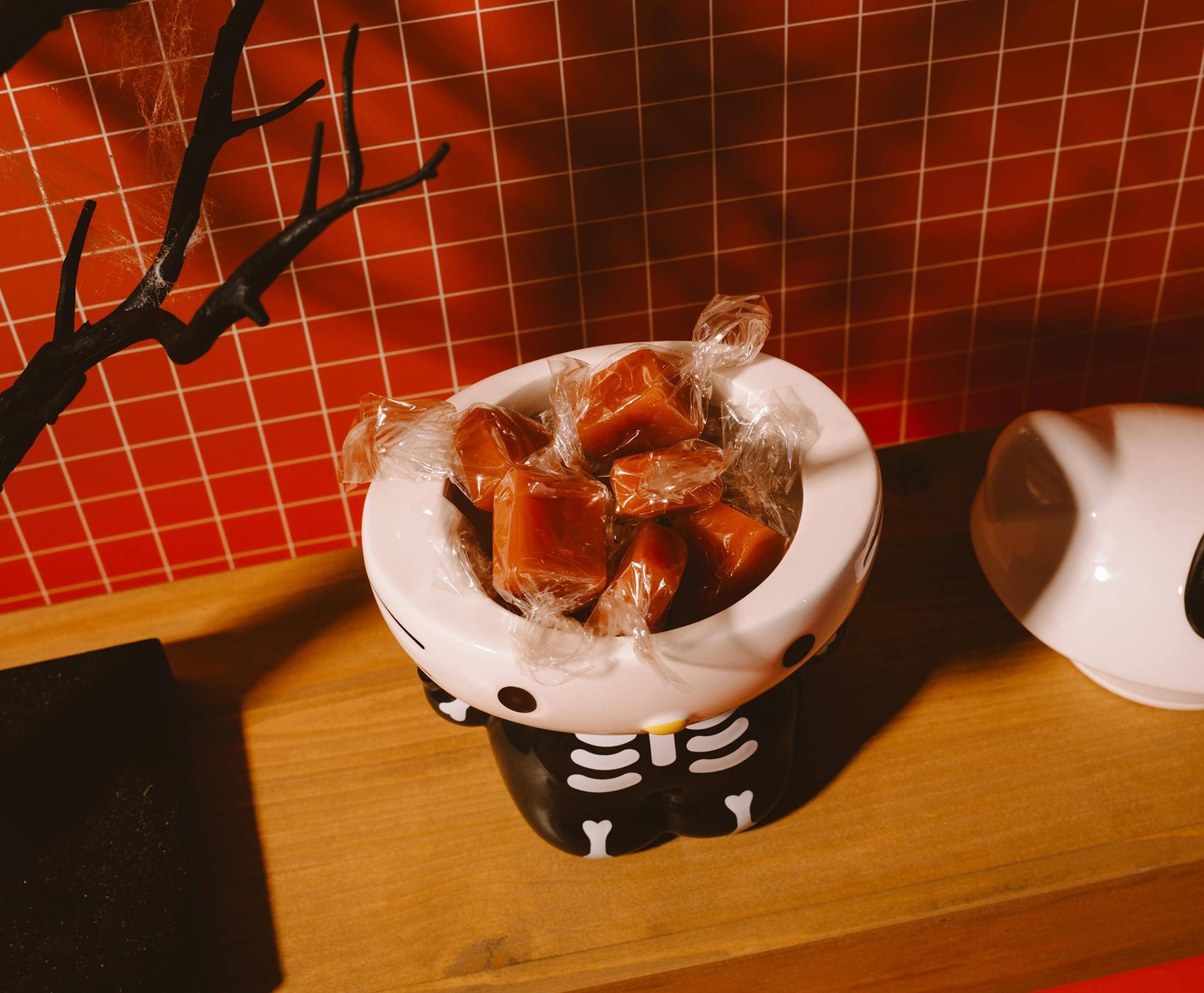 Alt View 5. Silver Buffalo - Sanrio Hello Kitty Skeleton 6-Inch Ceramic Snack Jar.