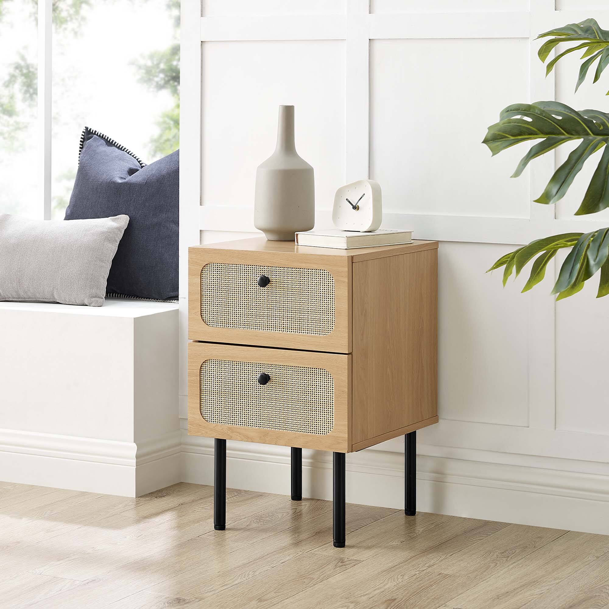 Chaucer 2-Drawer Nightstand by Modway - Oak