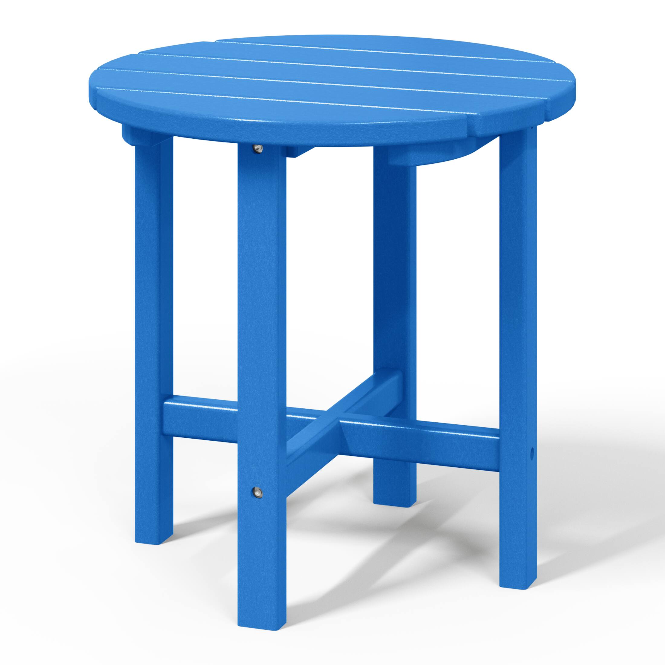 Alt View 1. WestinTrends - WestinTrends Dylan Adirondack Round Outdoor Side Table - Pacific Blue.