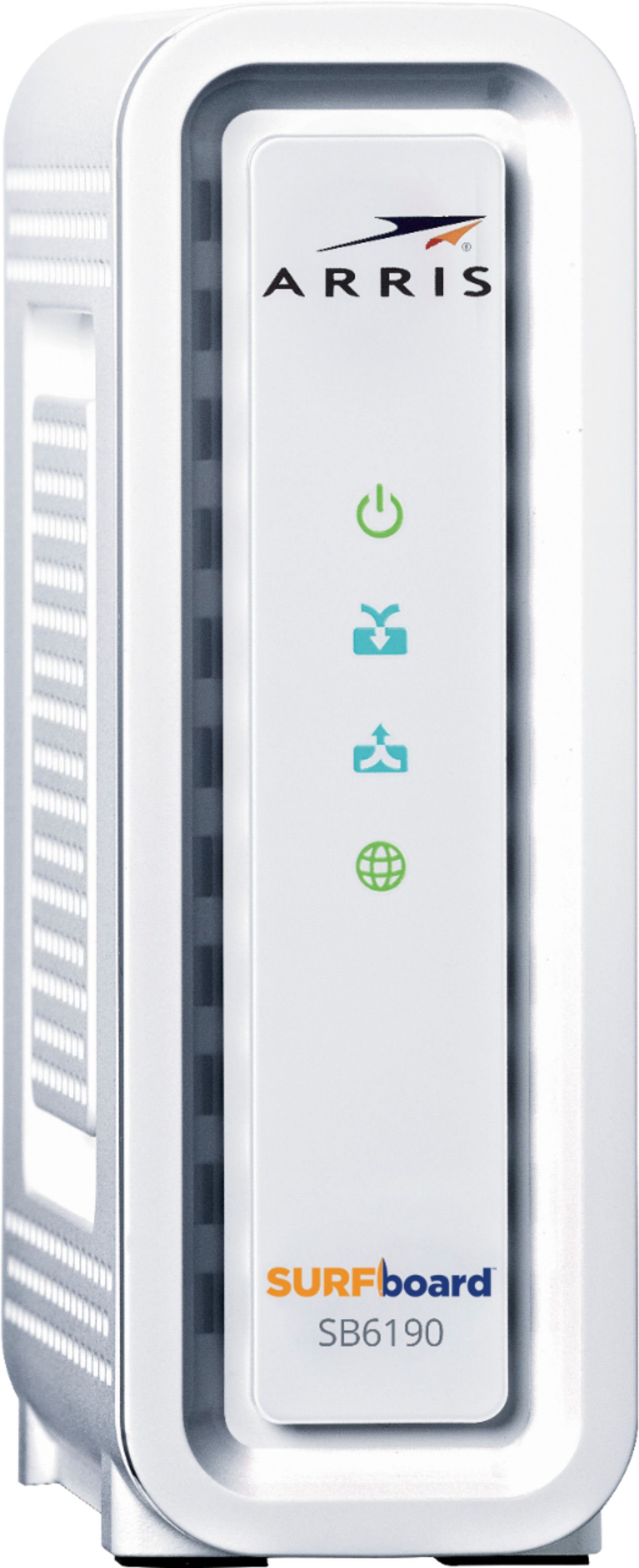 Angle View: ARRIS - SURFboard SB6190 32 x 8 DOCSIS 3.0 Cable Modem - White