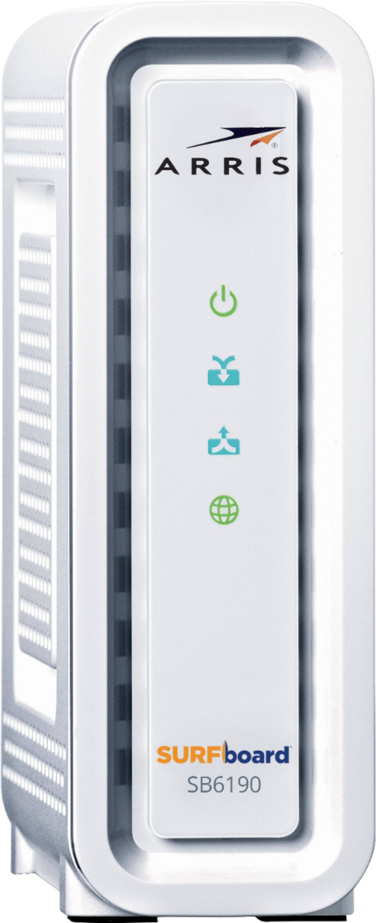 Angle. ARRIS - SURFboard SB6190 32 x 8 DOCSIS 3.0 Cable Modem - White.