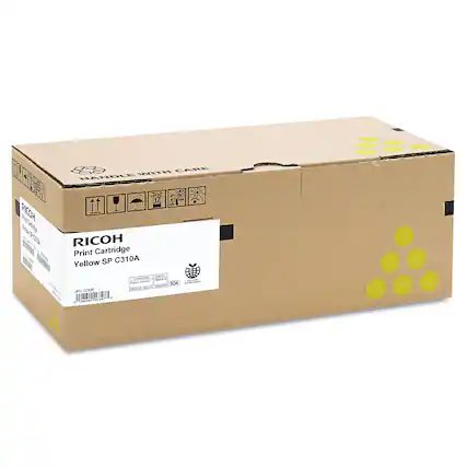 HANDLE WITH CARE
RICOH
Print Cartridge
Yellow SP C310A
UPC CODE: 0 82649 09634 3
504