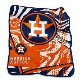 Logo Brands - Houston Astros 50" x 60" Swirl Raschel Throw Blanket - Multicolor