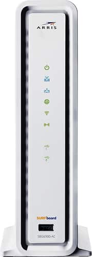 ARRIS - SURFboard AC1900 Dual-Band Router with DOCSIS 3.0 Cable Modem - White - Larger Front