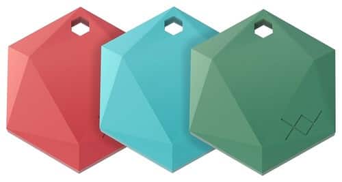 Angle. XY Find It - Bold Bluetooth Beacon Item Trackers (3-Count) - Ruby/Jade/Aquamarine.