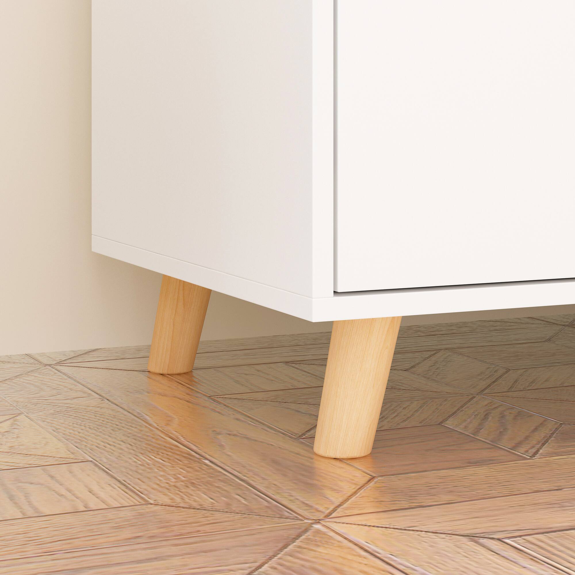 Alt View 7. FUFU & GAGA - FUFU&GAGA Steel - Frame Storage Bed: LED Lights, Multi - Drawer & Modern Style - White.