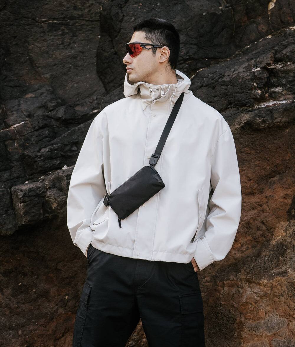Alt View 7. ALPAKA - Flight Pouch Travel Clutch Phone Bag, Passport Holder, Crossbody Pouch, Wristlet, YKK AquaGuard Zippers - Black Ultradyne 100D.