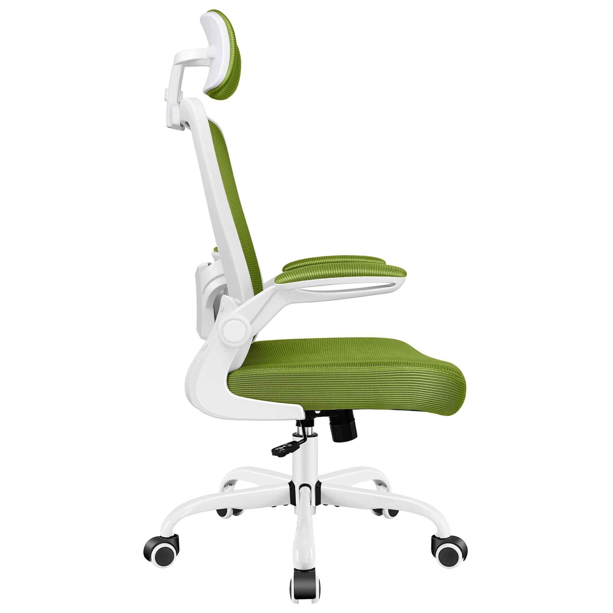 Brick Attic - Ergonomic Desk Chair Breathable Mesh Task Chair with Headrest High Back Computer Chair 3D Adjustable Armrests - Green