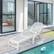 Alt View 7. Gymax - Gymax Patio Adjustable Chaise Lounge Chair Folding Sun Lounger Recliner w/ Wheels - White.
