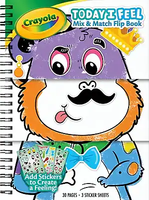 TODAY I FEEL
Mix & Match Flip Book
Crayola
Add Stickers to Create a Feeling!
30 Pages
3 Sticker Sheets