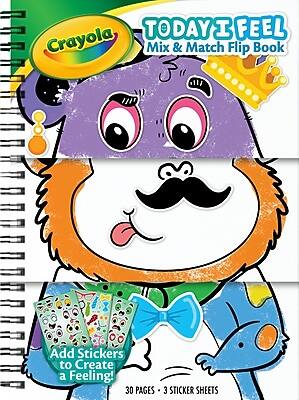 TODAY I FEEL  
Mix & Match Flip Book  

Crayola  

Add Stickers to Create a Feeling!  

30 Pages  
3 Sticker Sheets