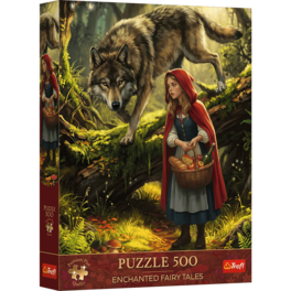 Trefl - Premium Plus Enchanted Fairy Tales Little Red Riding Hood and the Wolf 500 Piece Puzzle - Multicolor