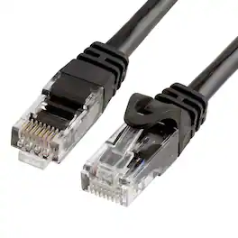 Cmple.com - Cmple - Cat 6 Ethernet Cable 15 ft, Cat6 Patch Cables 10Gbps Network Lan Cord, 550MHz, RJ45 Connectors - Black