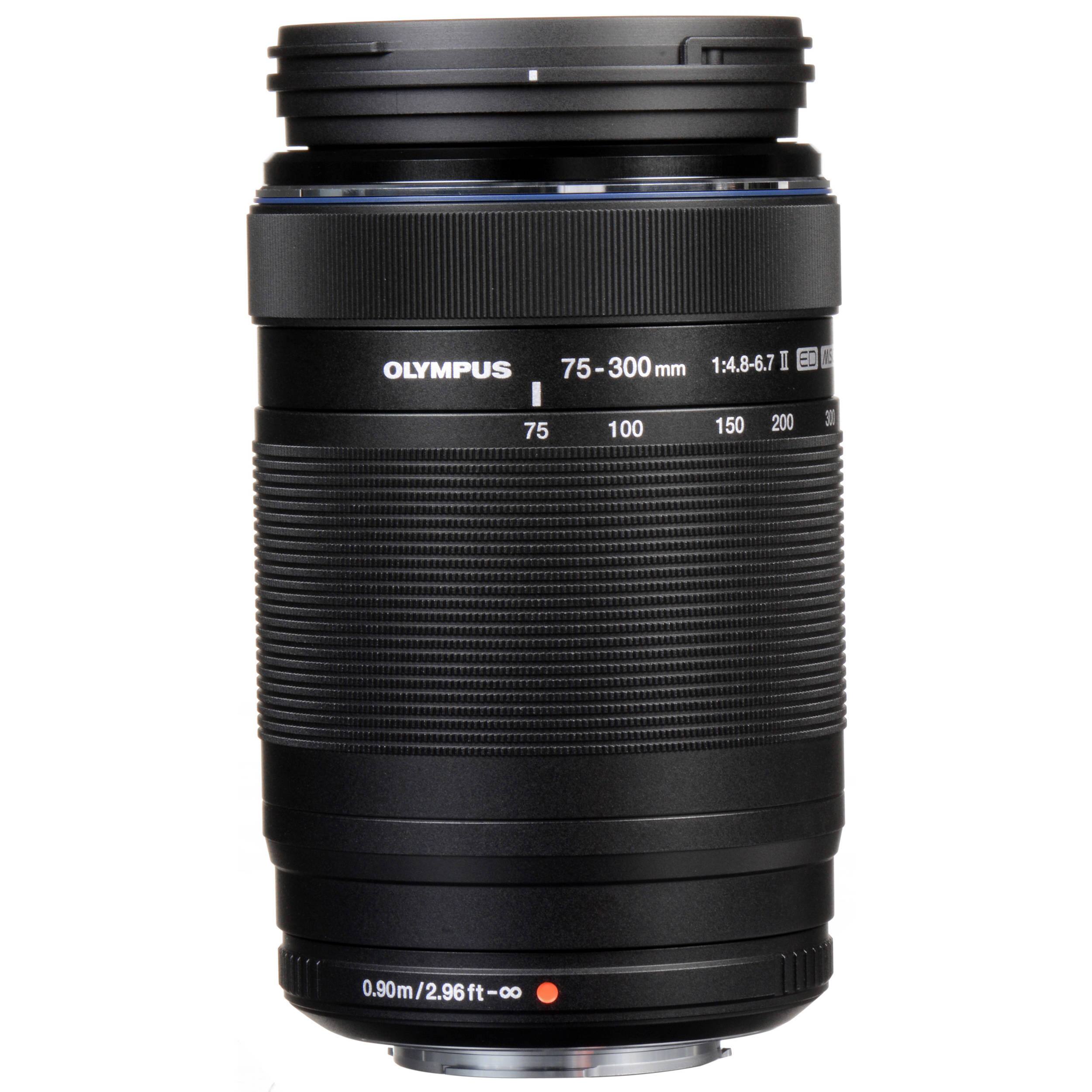 Olympus 75-300mm 300mm 1:4.8-6.7 I  E 75 100 150 200 I 0.90m/2.96ft-0o 0.90m