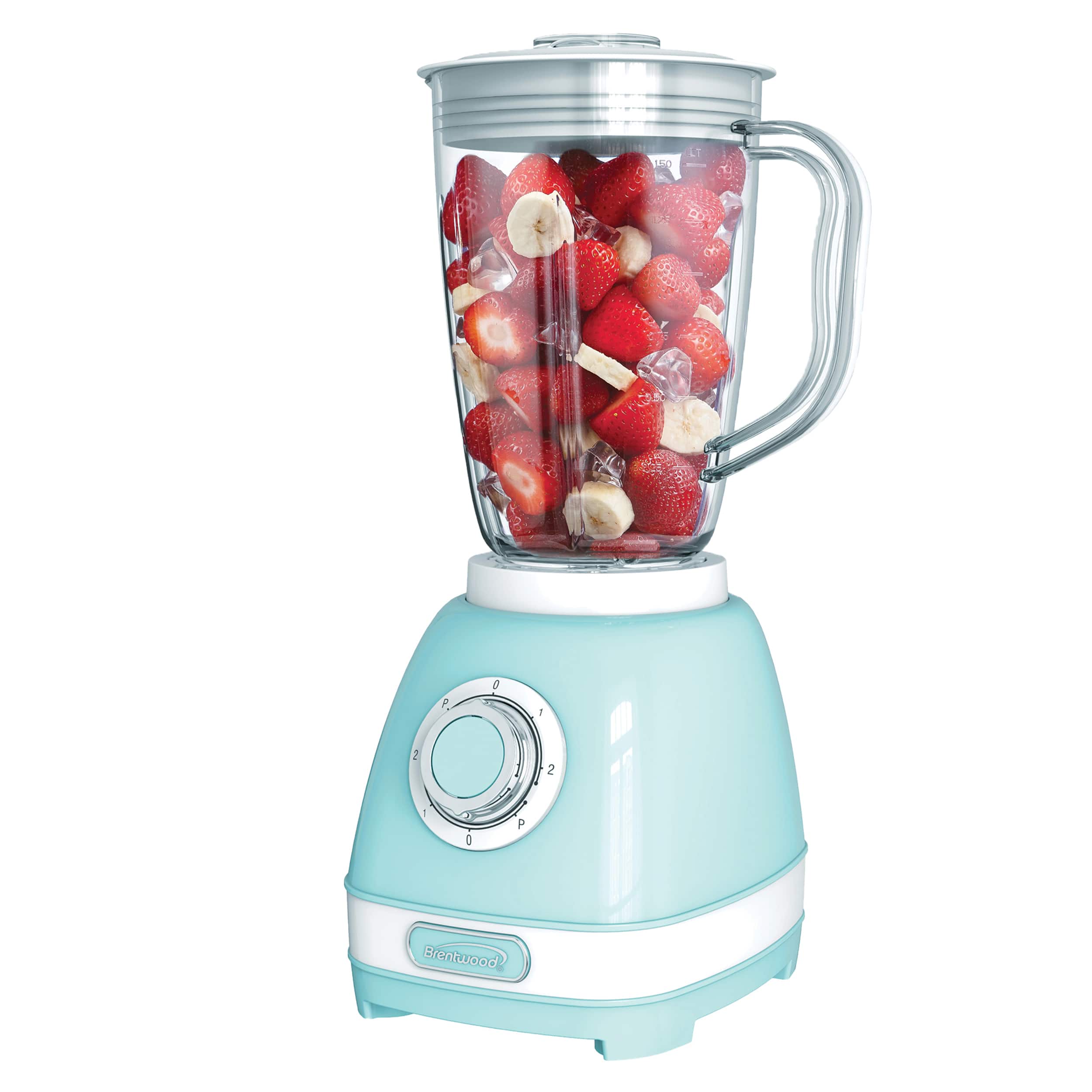 Brentwood - JB-330BL 2 Speed Retro Blender with 50 Ounce Plastic Jar - Blue