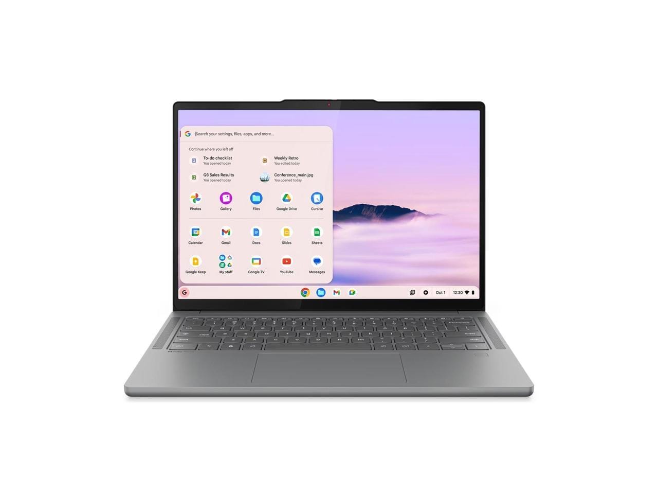 Lenovo - Chromebook Plus 14" - ARM Cortex X925/X4 - 12 GB - 128 GB - ChromeOS - Wi-Fi 7 - Silver