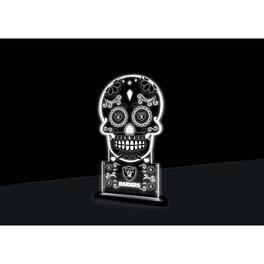Evergreen Enterprises - Las Vegas Raiders 10" LED Tabletop Sugar Skull Halloween Desklite Sign - Multicolor