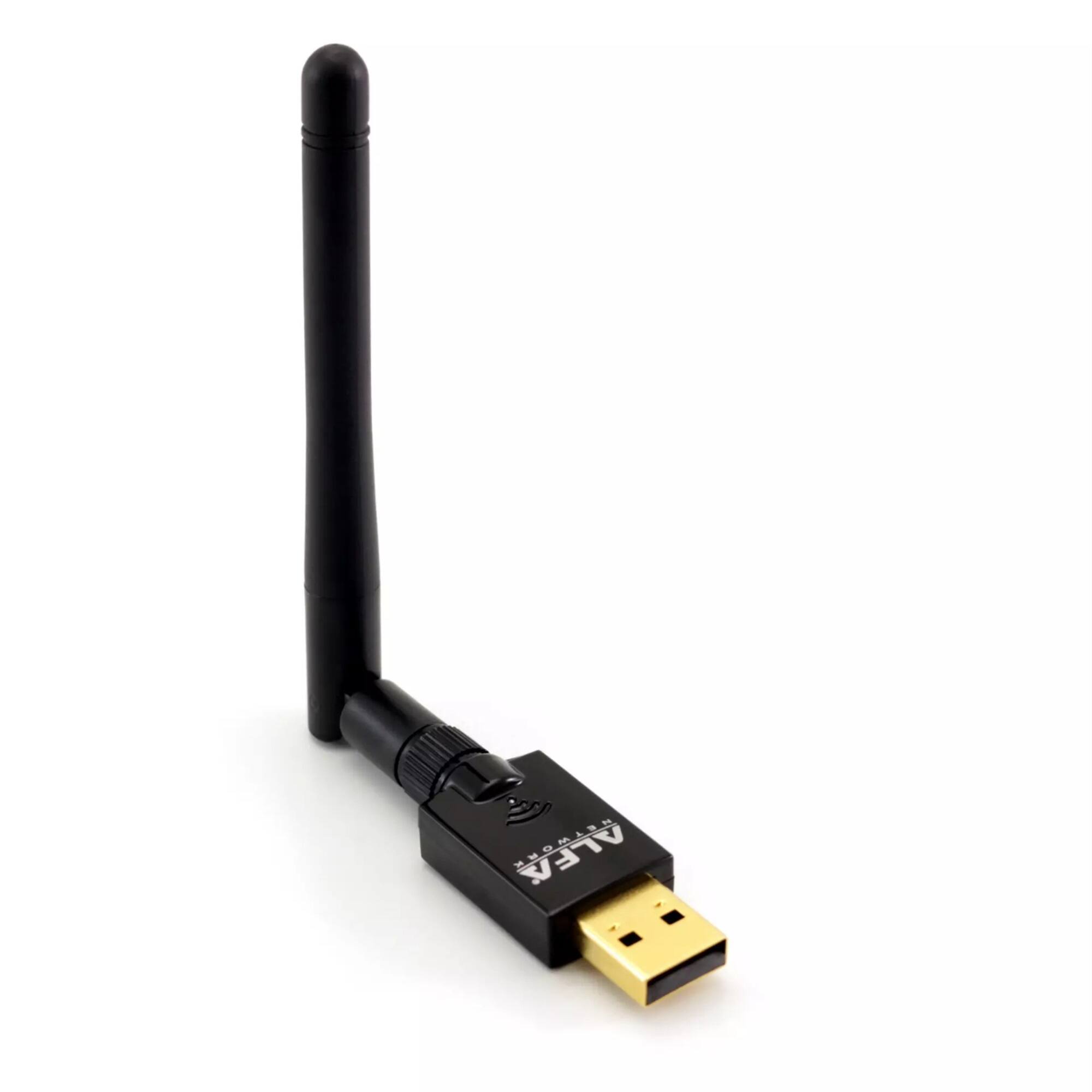 Alfa - AWUS036ACS Dual-Band AC600 USB Wi-Fi Adapter w/ Antenna – Win, Mac & Kali Supported - Black