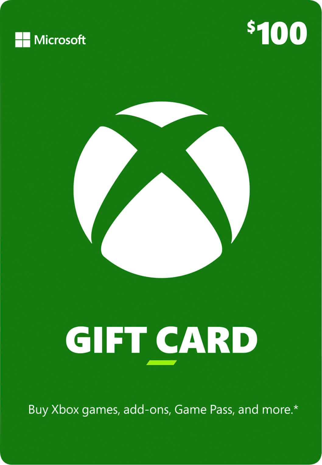 Microsoft - Xbox $100 Gift Card - Front_Zoom