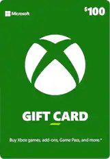 Front. Microsoft - Xbox $100 Gift Card - Green.