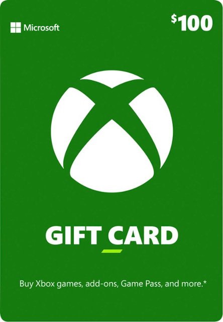Front. Microsoft - Xbox $100 Gift Card - Green.