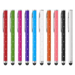 Unique Bargains - Stylus Pens 10pcs High Precision Universal Bling Stylus Crystal Metal Capacitive Pen for Touch Screen Devices - Multicolored