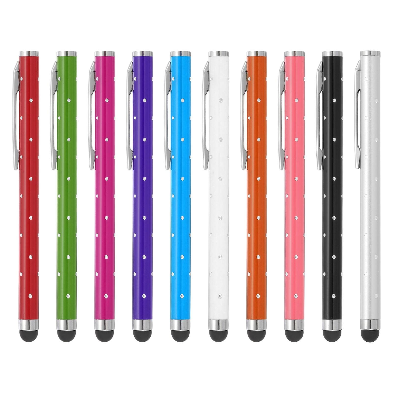 Front. Unique Bargains - Stylus Pens 10pcs High Precision Universal Bling Stylus Crystal Metal Capacitive Pen for Touch Screen Devices - Multicolored.
