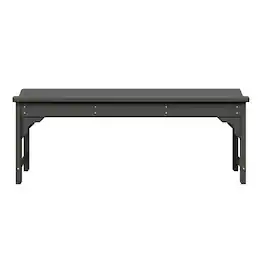 WestinTrends - Malibu 48" length backless Poly Wood Outdoor / Garden bench - Gray