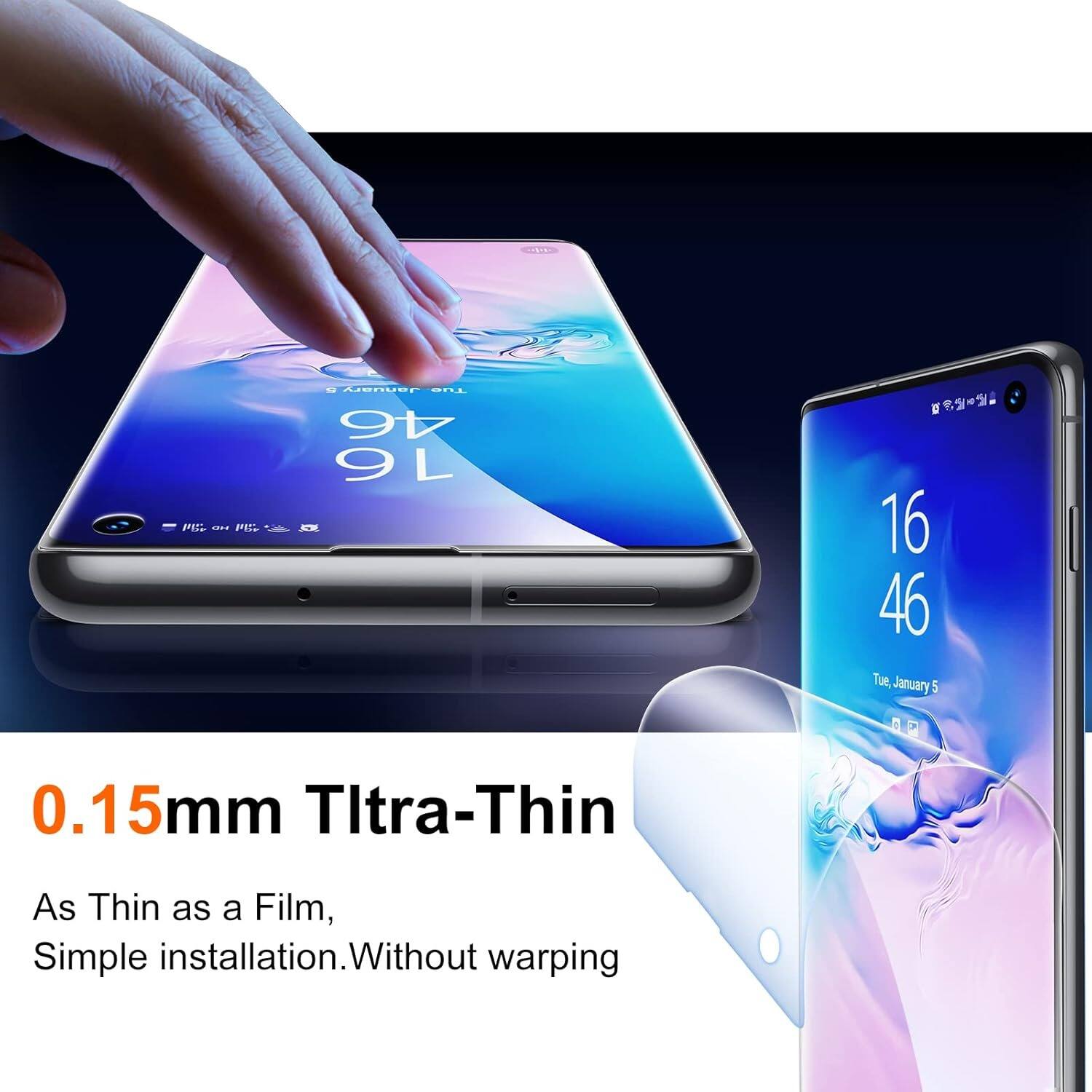 0.15mm Ultra-Thin  
As Thin as a Film,  
Simple installation. Without warping