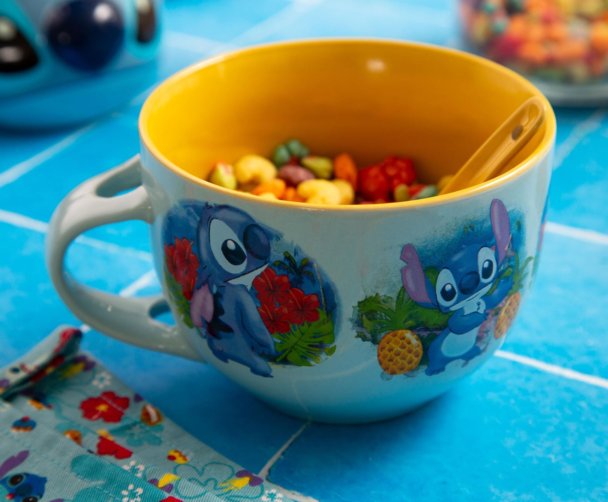 Alt View 3. Silver Buffalo - Disney Lilo & Stitch Ceramic Soup Mug With Spoon | Holds 24 Ounces - Blue.