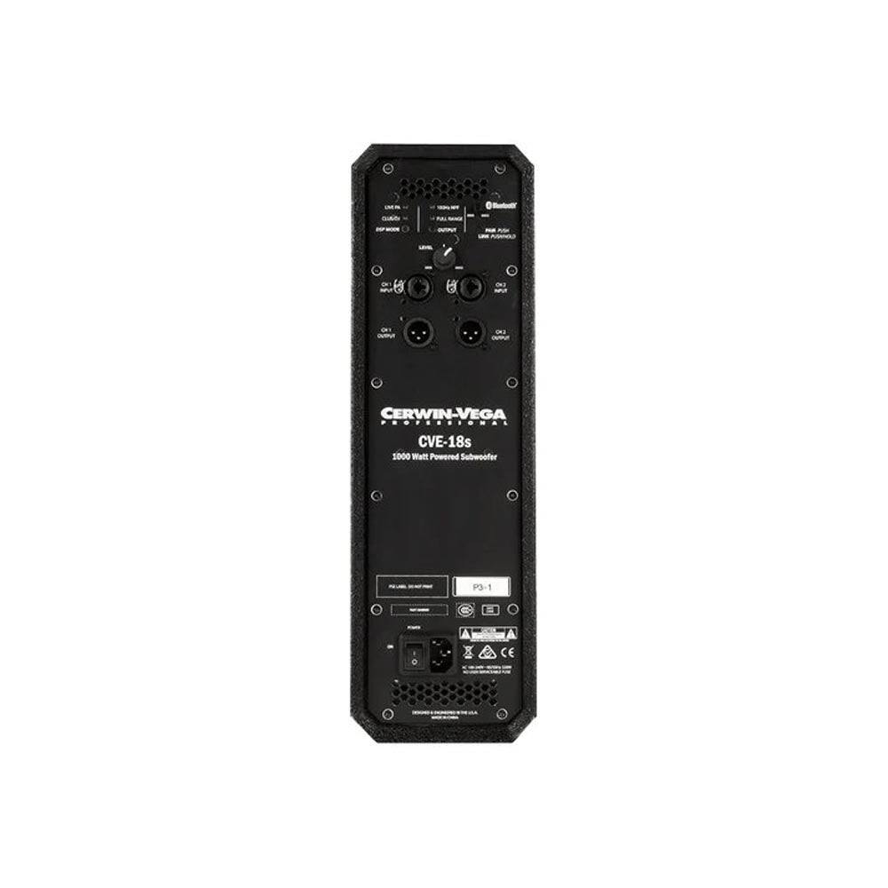 NA 4 mm - - AL LA NUr a i -u - - cm CERWIN-VEGA PROFESSIONAL CVE-18s 1000 Watt Powered Subwoofer P3-1 CE