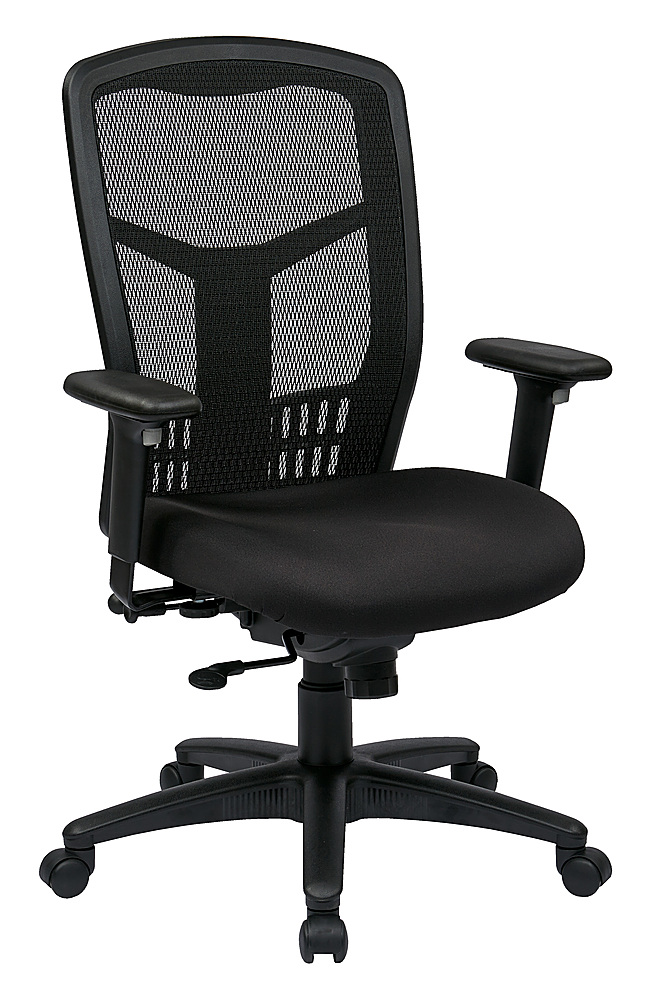 Angle View: Flash Furniture - Flash Fundamentals Contemporary Leather/Faux Leather Big & Tall Swivel Office Chair - Black