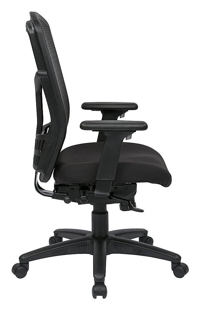 Left View: Flash Furniture - Coffman Contemporary Leather/Faux Leather Swivel Office Chair - Black