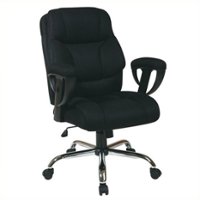 Office Star Products - Big Man's Mesh Executive Chair - Black - Front_Zoom