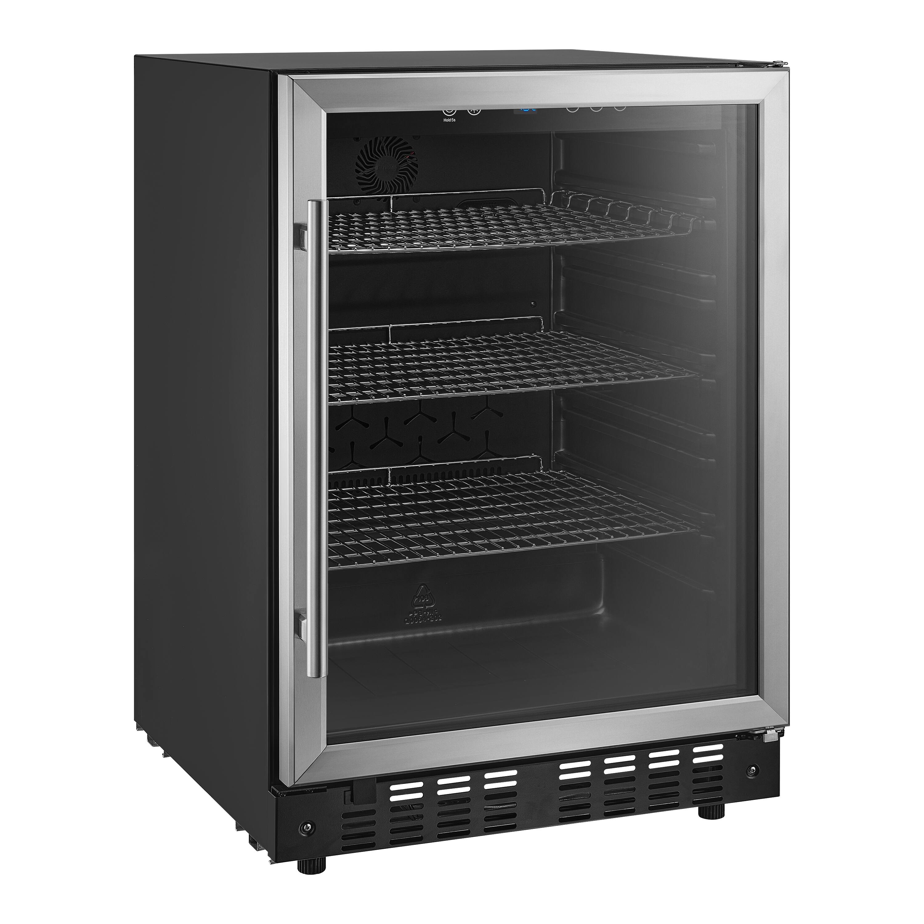 Alt View 17. Insignia™ - 165-Can Built-In Beverage Cooler - Stainless steel.