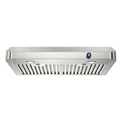 Front. ZJKLA - ZJKLA - 30 inches - Externally Vented - Under cabinet Range Hood - Stainless Steel - Stainless steel.