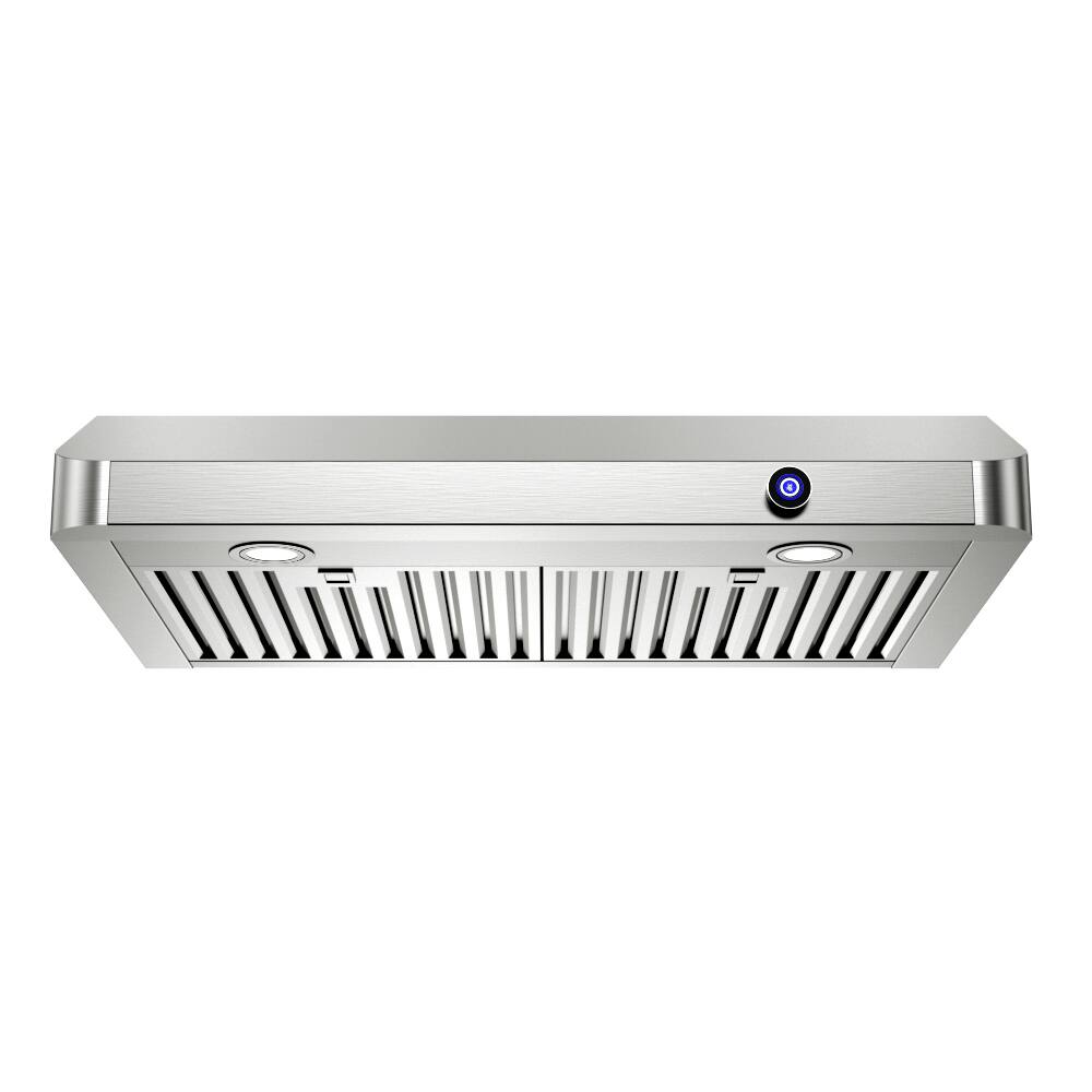 Front. ZJKLA - ZJKLA - 30 inches - Externally Vented - Under cabinet Range Hood - Stainless Steel - Stainless steel.