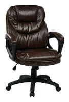 Office Star Products - Faux Leather Manager's Chair - Chocolate - Front_Zoom