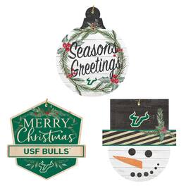 Jardine - South Florida Bulls Ornament Bundle - White