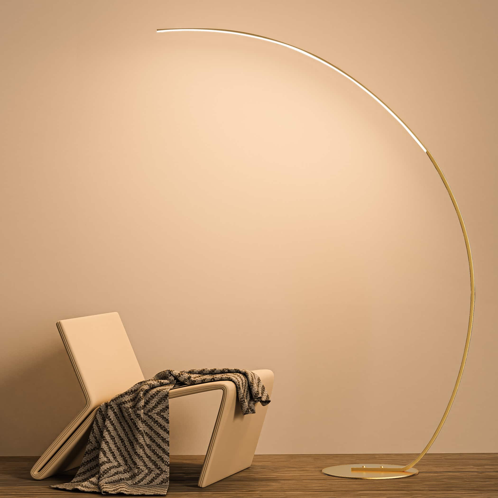 Lamp Depot - Warm Arched Floor Lamp - Gold