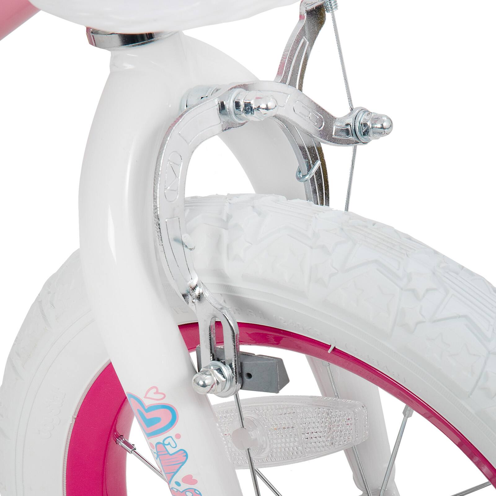 Alt View 4. JOYSTAR - JOYSTAR Angel Kids Bike for Toddlers Ages 3-5, Child's Bicycle with Training Wheels Basket for Girl Boy  14" Cute Pink - Cute Pink.