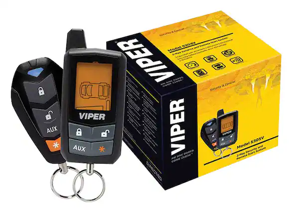 Front. Viper - 2-Way Security and Remote Start System - Black/Gray.