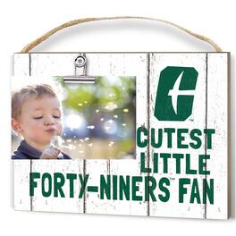 Jardine - Charlotte 49ers 8'' x 10'' Cutest Little Weathered Logo Clip Photo Frame - White