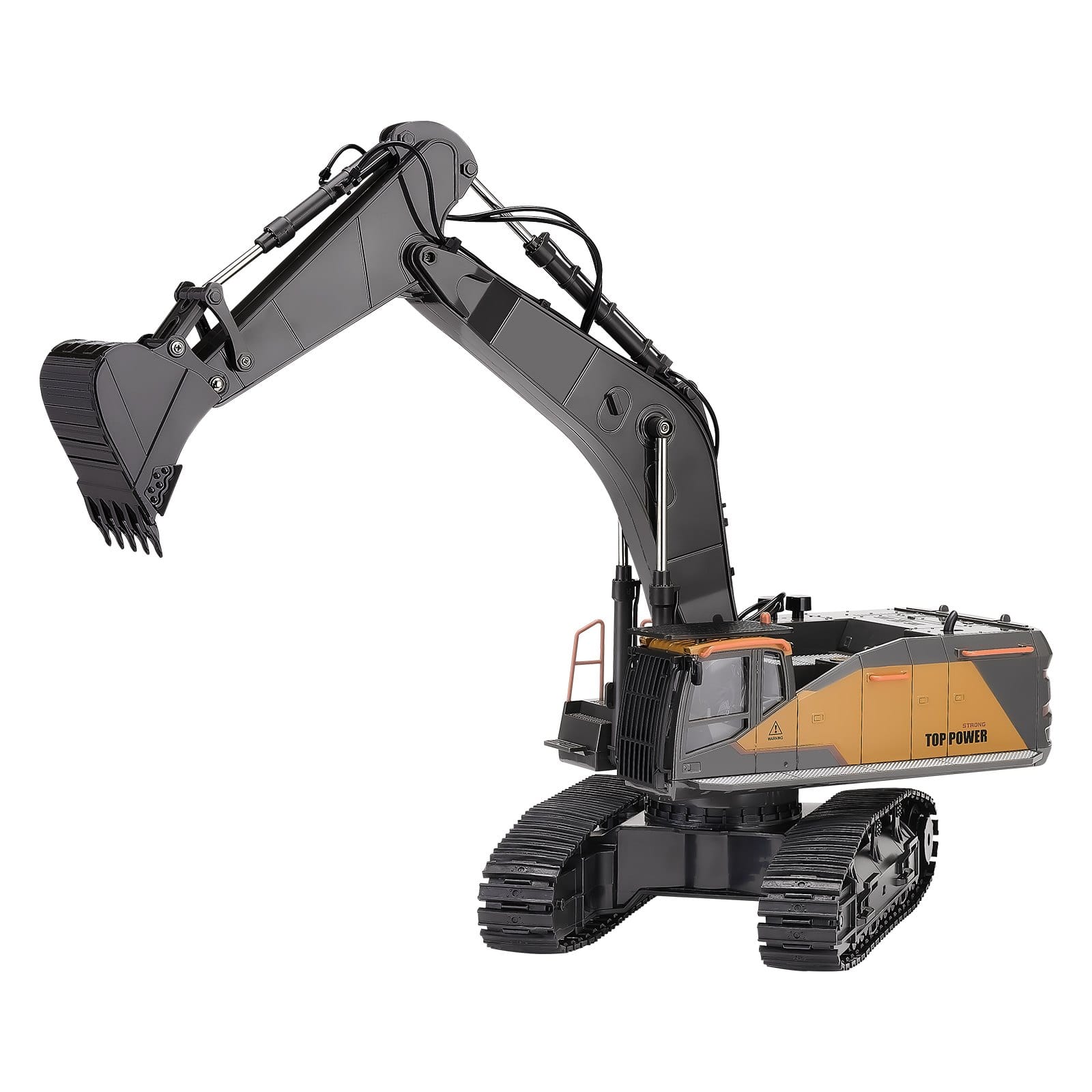 HONGGE - Remote Control Excavator 1 14 Scale Construction Truck with Functional Arm and Long Play Battery - Black