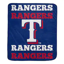Pegasus - Texas Rangers 60'' x 70'' Repeat Refresh Wordmark Plush Blanket - Multicolor
