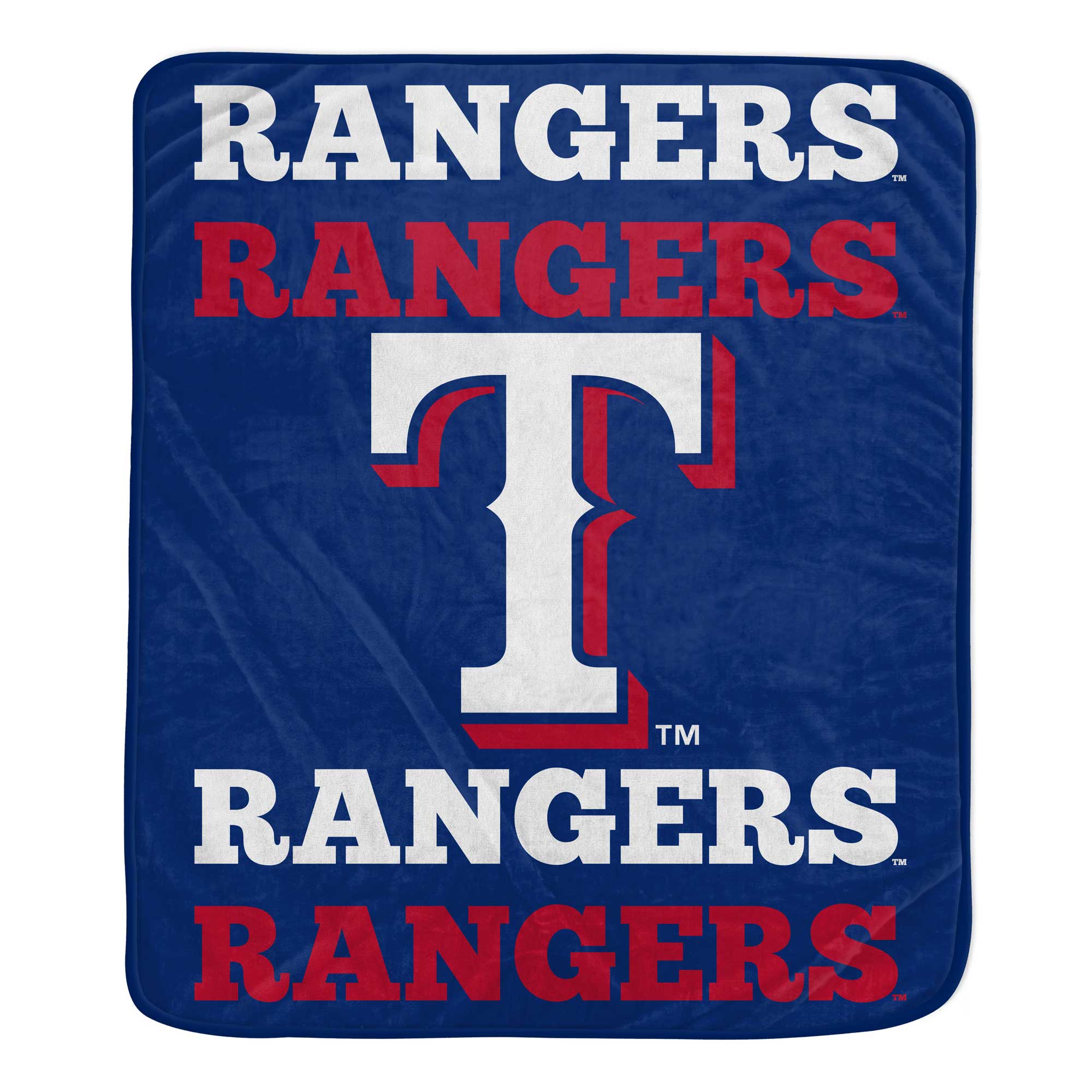 Pegasus - Texas Rangers 60'' x 70'' Repeat Refresh Wordmark Plush Blanket - Multicolor